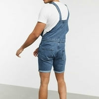 Muške Jean komunalne kratke džepove Ljetne kratke hlače traper kratke hlače Ravne kombinezone svijetlo plave s
