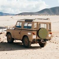 Spiralna žuta optička efekt rezervni poklopac guma, univerzalni vodootporni poklopac za zaštitu kotača Jeep RV gume