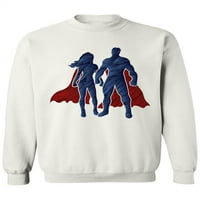 Superheroj čovjek i žena. Duks žene -Image by Shutterstock, ženska velika