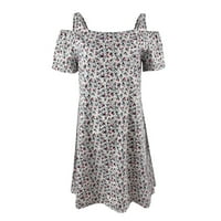 Ljetna haljina za žene Ženska nova mala cvjetna digitalna štamparija haljina bez kaiševa poliesterska