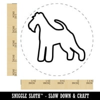 Žičana kosa za pse terijer nacrtani gumeni pečat za čipke za izradu žigovanja - velika