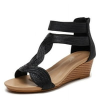Ženske sandale Ležerne prilike sa sandale sa solidnim ženskim sandale ravne otvorene cipele sa sandale
