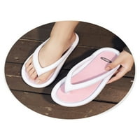 WAZSHOP WOGE ravne sandale otvorene dijapozitivne sandale s klizanjem na ljetnim papučama ugodne potpetice ujedini flip flops udobna bijela ružičasta 7-7,5 6-6,5