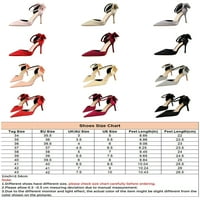 Ženske visoke pete Stiletto haljina Sandal gležnjače na sandalama modne cipele ženske d'orsay pumpe napetano-nožni lagani crveni 8.5