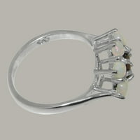 Britanci napravio 18k bijeli zlatni Garnet & Opal Ring Wevs Izjava prsten - Veličine Opcije - Veličina