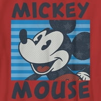 Dječakov Mickey & Friends Retro Square Grafički tee crveni medij