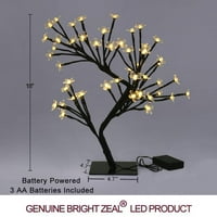Bright Real 18 LED lampica za trešnje sa trešnjama - Bonsai Lightred Tree - Osvijetljeni trešnje cvijet