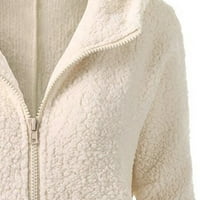 Scyoekwg Ženske jakne Trendy topli kaput s dugim rukavima Kaput sa kapuljačom kaput zimski topli vuna