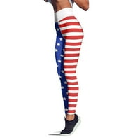 Iopqo joga hlače za žene Žene Patriotsko SAD Američka zastava Custom Color Sking Skinny hlače za jogu