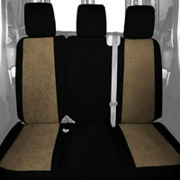 Caltrend Stražnji podijeljeni stražnji dio i čvrsti jastuk Microsuede navlake za sjedala za - Ford Bronco Sport - FD573-06SB Bež umetnik s crnom oblogom