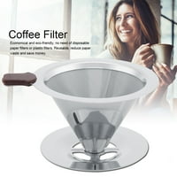 Kafići, konusni kafe filter za kafu, za višekratni čelik za više od nehrđajućeg čelika za više od nehrđajućeg čelika, sačica za kavu sa čašicama STANI MALI LOND za kafu