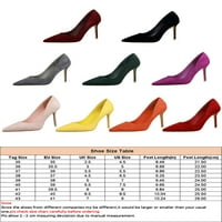 Crocowalk Ženski Stiletto potpetice na šiljastim prstima cipele na petu haljinu dame, dame visoke pete Formalno lagano klizanje na tamnocrvenim 6,5