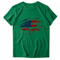 Sretna majica za neovisnost za žene poklone Dan neovisnosti Zastava Suncokretornice Ispis majica Crew