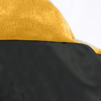 Ženske pad jakne labave dužine zečje mekani mid fluff kaput jakna žuta veličina 4xl