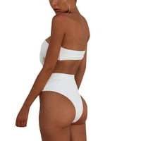Ženski bandeau zavoj bikini set push-up brazilski kupaći kostimi na plaži