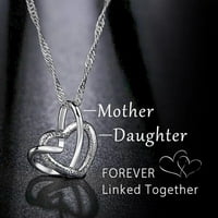 Ogrlica od srca Majka i kćer za pogodne rođendanske poklone za kćeri Dan zaljubljenih Dan zaljubljenih