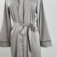 Noćni ogrtač s kapuljačom za dame Žene Poliester Kimono Robes Satin svile dugih rukava Štampanje pidžame set za žene za spavanje žena