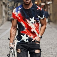 Muški američki 4. srpnja Tee majica kratki rukav Neovisnosni košulje za neovisnost ljeto pamuk labav fit thirt tamno plava 5xl