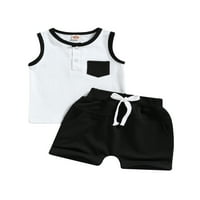 Huakaishijie Toddler Boys Ljetni odjevni odjeća Dječja majica kratkih rukava s kratkim rukavima Top