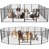 Sklopivi metalni pas Playpen Vanjski i zatvoreni, prijenosni olovka za pse 32 Visina pasa ograda za vježbanje sa vratima za pse, ljubimac štene na otvorenom playpen olovkom za dom, RV, kampiranje, dvorište