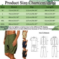 B91XZ muške kratke hlače Muškarci i ljetne kratke hlače Ležerne prilike Casual All Solid Color Pamučna