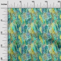 Onuone pamučni dres morski zeleni tkaninski apstraktni četkica i tačka haljina materijala materijala
