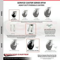Kraljevska fenolna okretna ploča CAKTER W 4 2 crni točak i vijak na okretnom bravi - LBS kapacitet CATER CATER - servis CATER CATER