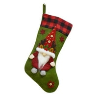 Poseca Božićna čarapa Švedska Santa Gnome Čarape ScandinaVian Tonte Viseće čarape Xmas Čarape sa 3D