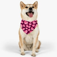 Jiaroswwei PET Bandana Dvostrani ljubavni uzorak ljubavi - Dress-up Exquisite Mačke Trokut salive Ručnici za Valentinovo