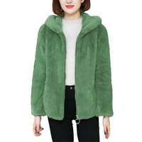 Petkort Loose ženski kaput zimski jakna s dugim rukavima, jakna od lagane prevelike jakne zelena, 2xl