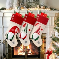 Božićna čarapa za hvatanje očiju Ukrasne svečane ukras otporne na habanje Velika bez lica Bez lica Christma