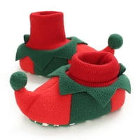 Božićne cipele za snijege, novorođenčadi zimski Xmas plišane tople papuče cipele santa elf cipele za