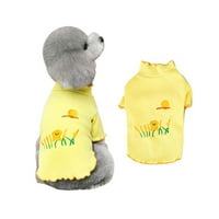 Puppy s pupkom za kućne ljubimce Ljetna majica za pse Prozračna za teddy malu i srednje haljinu za pse