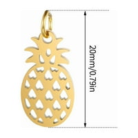 Modne ogrlice za žene trendi personalizirani novi dizajn Zlatni nakit ogrlica od nehrđajućeg čelika izdubita ogrlica od ananasa za žene DIY tropsko voće Ogrlice za žene