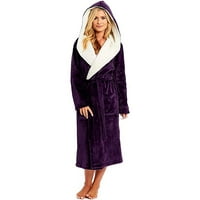 Zimski plišani dugi produljeni ogrtački kaput žene odjeću za kuhanje kućne šal za spavanje žena