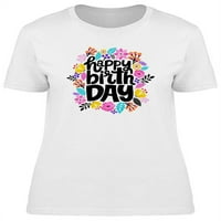 Rođendanska cvjetna tekstualna majica Žene -Image by Shutterstock, Ženska 3x-velika