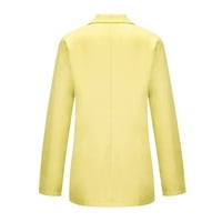 Ženski ležerni blužeri otvoreni prednji dugi rukav Radni ured Blazer jakne elegantne jednim gumbom od