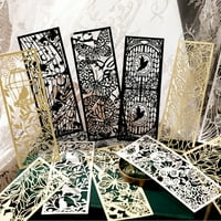 Štetno vintage Bookmark Hollow-Clubled Design Romantični papir Cucoloris Leptir Cvjetni dizajn Čitanje