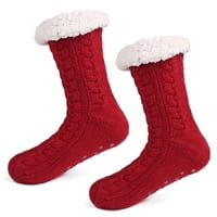 Muška čarapa Čišćenje zimskog toplo dvostruko suočenih runovih bez klizača s kopčom s podnim čarapama vruće bljeskalice
