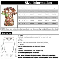 Bazyrey ženska bluza Žene Božićni tisak kratkih rukava V-izrez V-izrez Radna uniforma Džepna bluza Bijela