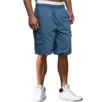 Muški ljetni ravni čvrsti teretni džepni šorc nacrtane hlače hlače pantalone radne odjeće za muškarce