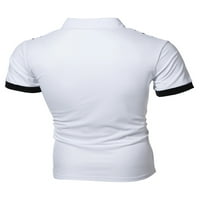 Sanviglor Mens T majice rever vrat Ljetni vrhovi polka točkice Polo majica Atletic Pulover Sport Majica
