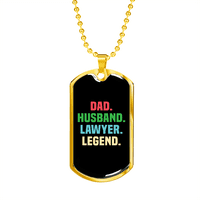 Moj suprugu tatu suprug advokat ogrlica od nehrđajućeg čelika ili 18K zlatni pas 24 lanac