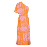 CLLIOS ženska ljetna haljina cvjetni print maxi haljina kratkih rukava Havajska haljina posada vrata