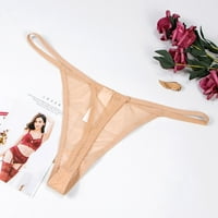 Donje rublje Žene Bikini Soild vezene mrežice Sheer Thong T hlače s niskim strukom plus veličina kratke gaćice