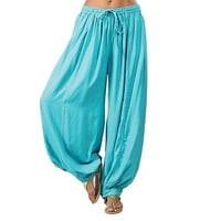 Simplmasygeni ženske duge hlače hlače za hlače plus veličina Žene plus veličine pune boje casual labave harem hlače Yoga hlače Žene pantalone