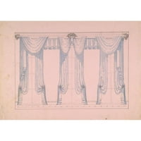Robert William Hume Crni moderni uokvireni muzej umjetnički print pod nazivom - Dizajn za prozorsku