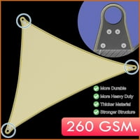 Colourree 26 '38' 46.05 'Crno desno trokut Veličina super prstena za sunčanje Sail Ctawtn Nadstrešnice Tende za tende za popločani dio dvorišta - GSM - Godina garancije