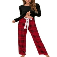 Glookwis Ženska noćna odjeća za elastičnu struku Labavi pidžami setovi Baggy Dva odjeća za spavanje