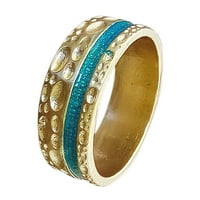 Plavi emajl rez za obrtna prstena i američki popularni prsten i ženski prstenovi pogodni za bilo koji prigodni prstenovi E